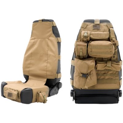 Smittybilt G.E.A.R. Jeep Front Rear Seat Cover Organizers